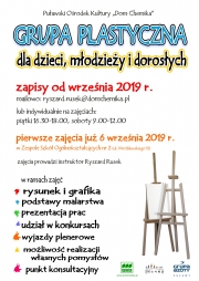 Zapisy na zajęcia do grupy plastycznej 